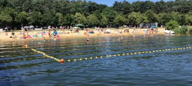 Zalew Nowomiejski nad Soną, plaża i relaks cd., wycieczka rowerowa, sobota 24 sierpnia